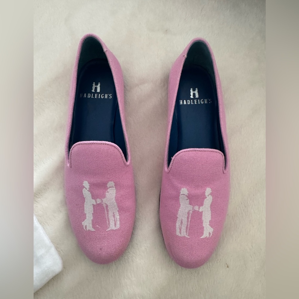 pink Haleigh’s loafers sz 37 with dust bag worn once